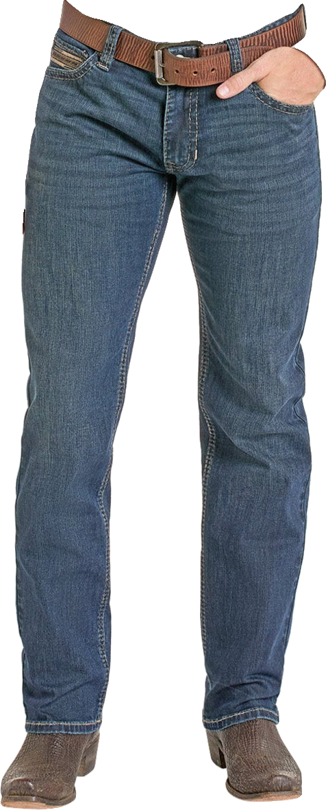 Classic Embroidered Pocket Straight-Leg Jeans