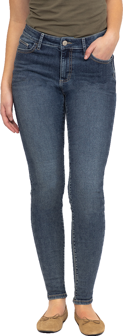 Curated Mid-Wash Skinny Jeans, Signature Stitch