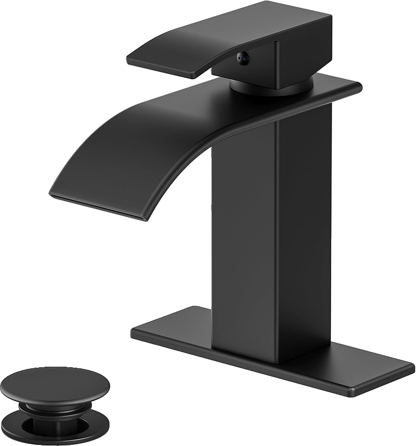 Matte Black Waterfall Basin Faucet