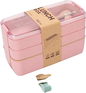 Stackable Japanese Wheat Straw Bento Box