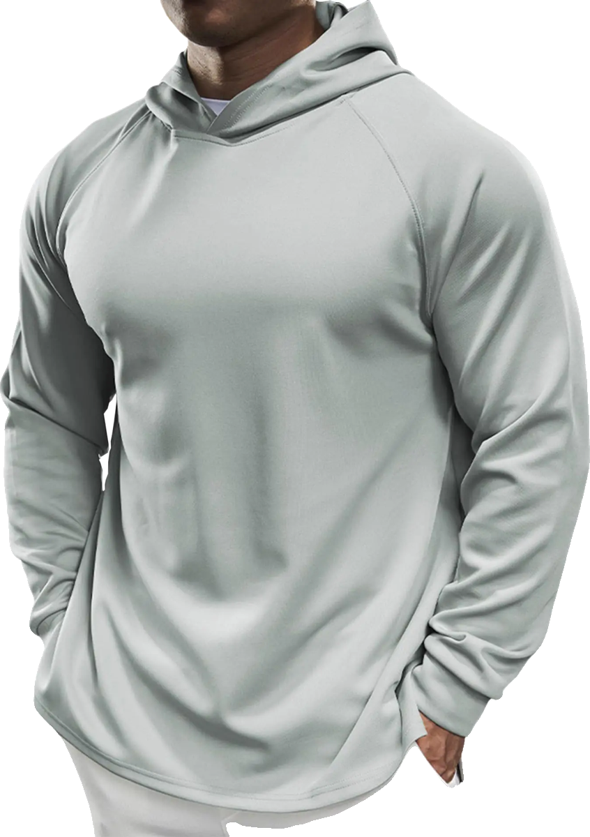 Fioboc Hoodies for men Grey Active Hoodie Smoothblend Lightweight Hoodie Mens Sw