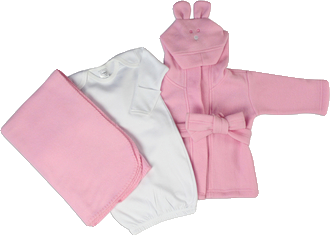 Bambini Newborn Baby Girls 3 Pc Layette