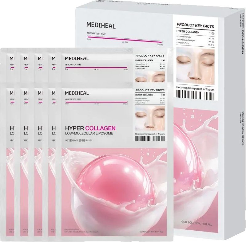 [2types] MEDIHEAL Hyper Gel Mask 10ct 1.23 oz.(35g)