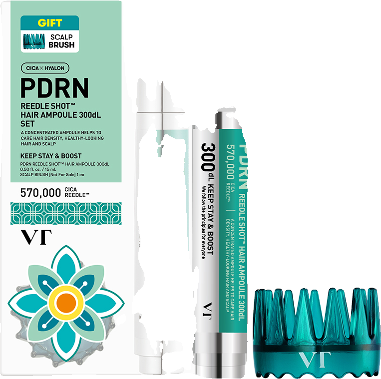 VT PDRN Reedle Shot Hair Ampoule 300dL Gift Set 0.50 fl. oz.(15ml)