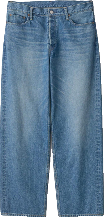 Faded Indigo Relaxed Cropped Denim
