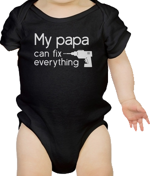 Organic Cotton Papa Graphic Baby Bodysuit