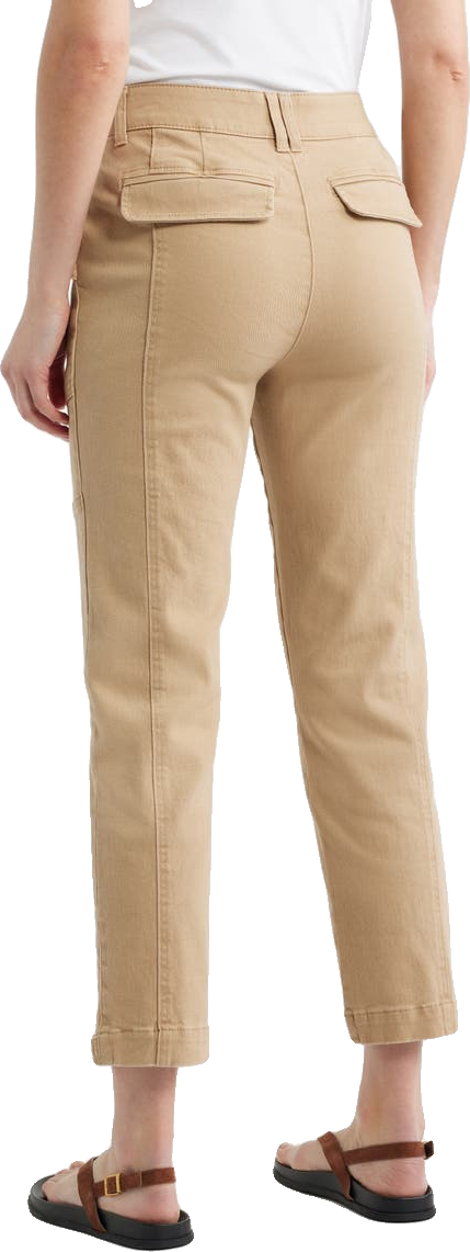 Effortless Greige Tapered Utility Trousers