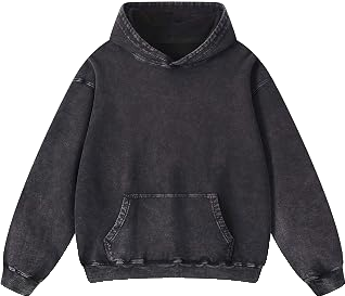 Men's Oversized Washed Cotton Hoodie