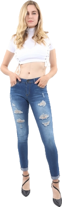 Wallace High-Rise Skinny Jeans In Navy