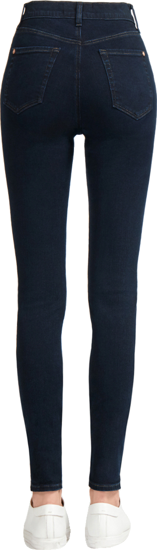 Midnight Blue Embroidered Skinny Denim