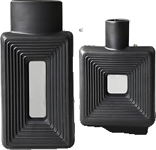 Minimalist Black Ceramic Square Vase Set