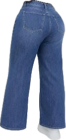 Curvy Tailored High-Rise Wide-Leg Jeans