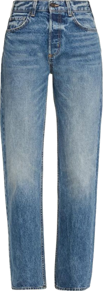 Classic Mid-Rise Bootcut Denim Trousers