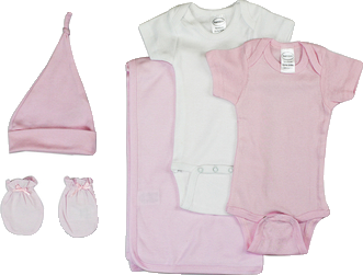 Baby Girl Five-Piece Essential Layette Set