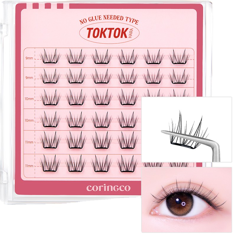 [11types] CORINGCO Toktokhara No Glue Eyelash