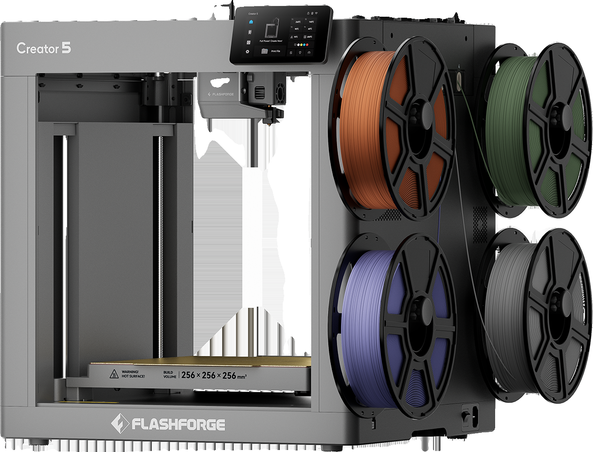 Flashforge Creator 5 4-Toolheads Multi-Color 3D Printer
