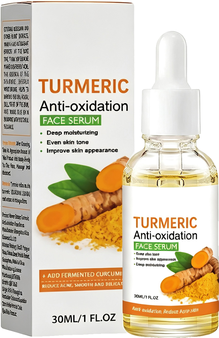 Turmeric Anti-Oxidation Face Serum, 30ml Hydrating Brightening Serum For Acne Marks & Unev