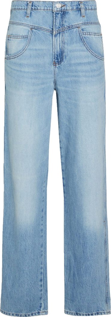 Faded Blue High-Rise Tapered Jeans