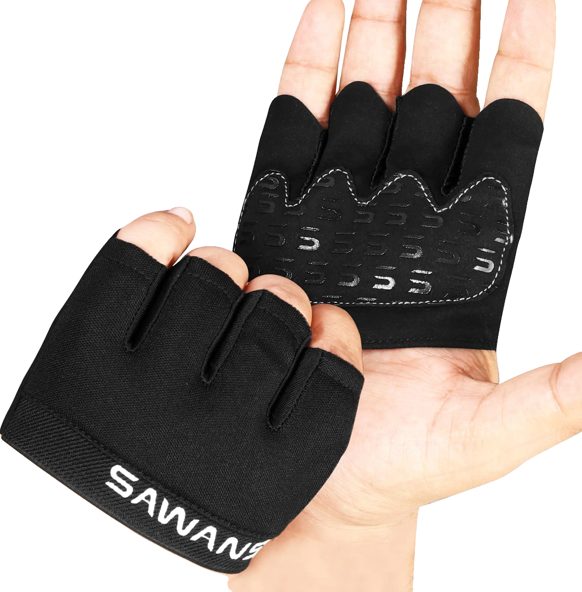 SAWANS Nonslip Workout Gloves for Men Weights Calluses Cushion Grip Exercise Gym