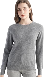 Ribbed Pure Cashmere Crewneck Knit Sweater