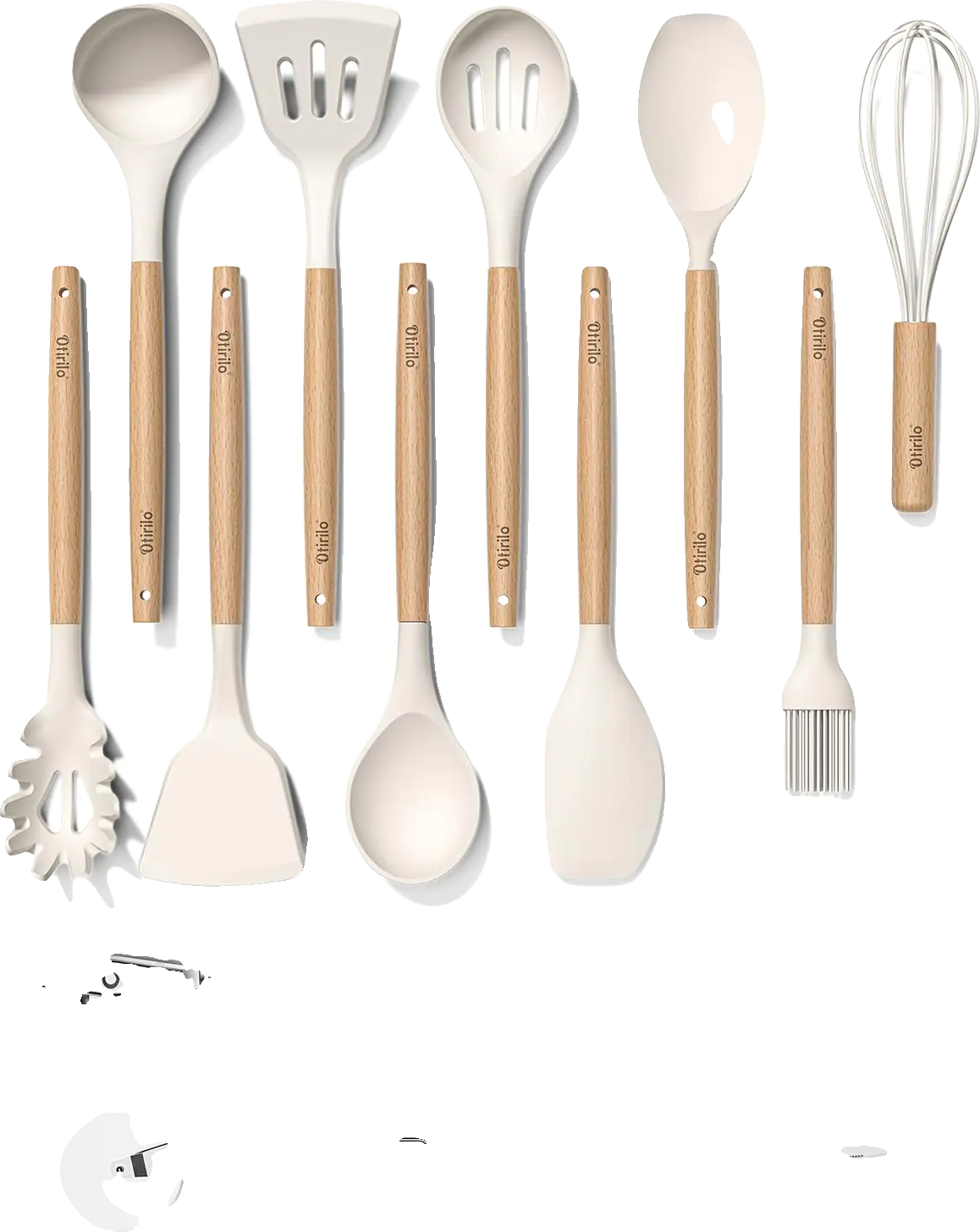 Otirilo Cooking Utensil Set Silicone Kitchen Utensils Set 14Pcs 446°F Heat Resis