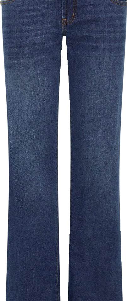 Mid-Wash Indigo Bootcut Denim Jeans