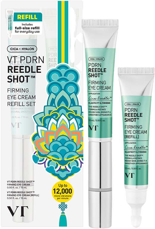 VT PDRN Reedle Shot Firming Eye Cream 0.50 fl. oz.(15ml) Refill Set (+ Eye Cream Refill 0.50 fl. oz.(15ml))