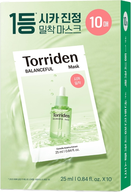 Torriden Balanceful Cica Mask 10ct 0.85 fl. oz.(25ml)