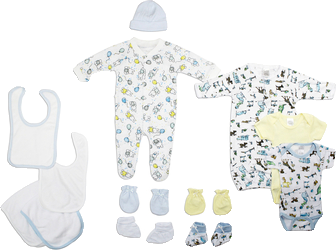 Bambini Neutral Newborn Baby 13 Pc Layette