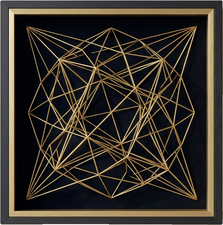Notoriart 'Golden Meridian' Shadowbox