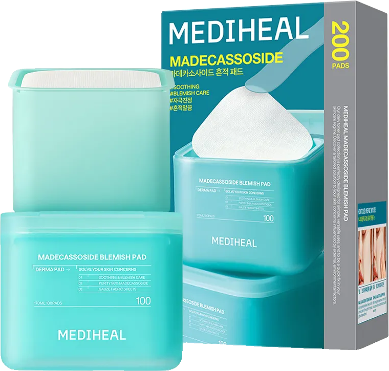 [7types] MEDIHEAL Toner Pad 100 + 100 Pads Double Set