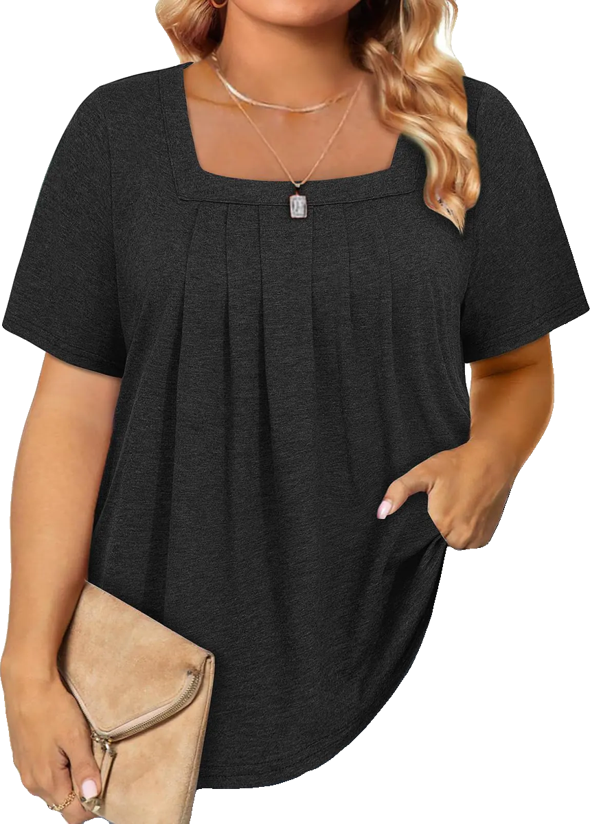 Amrto Womens Plus Size Tops Dressy Casual Plus Size Blouses for Ladies Summer Sh