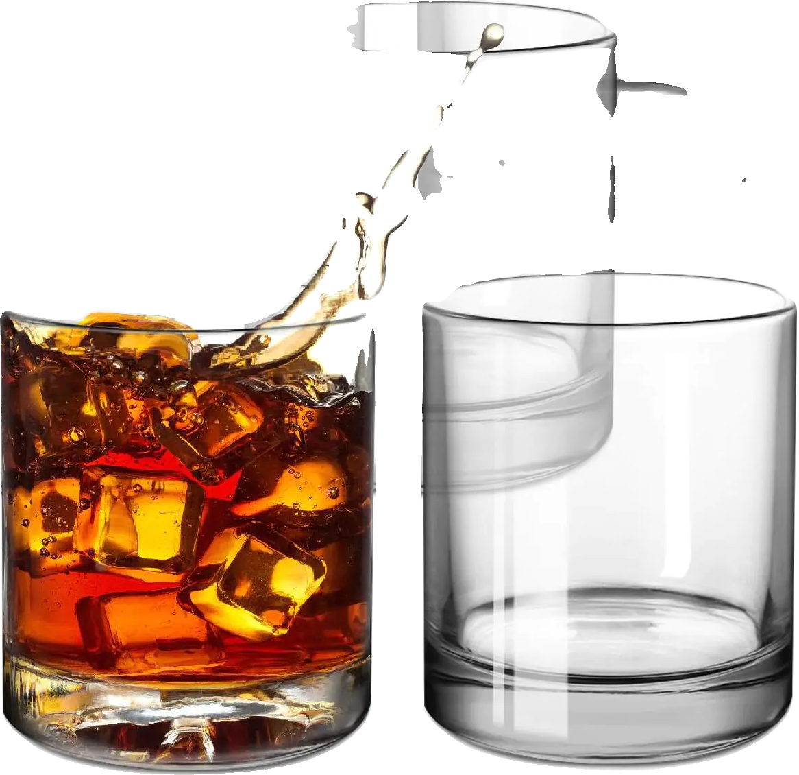 GATWOEST Premium Whiskey Glasses Set of 6- Clear Crystal Bourbon Glass 11 oz Old