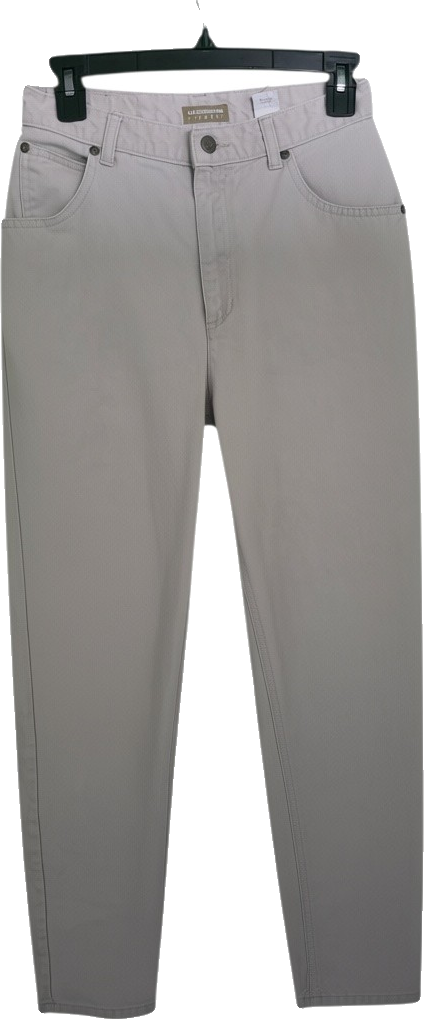 High-Rise Greige Tapered Leg Denim