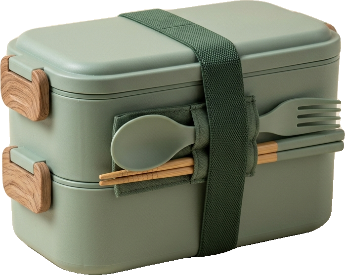 Japanese Stackable Bento Box with Utensils