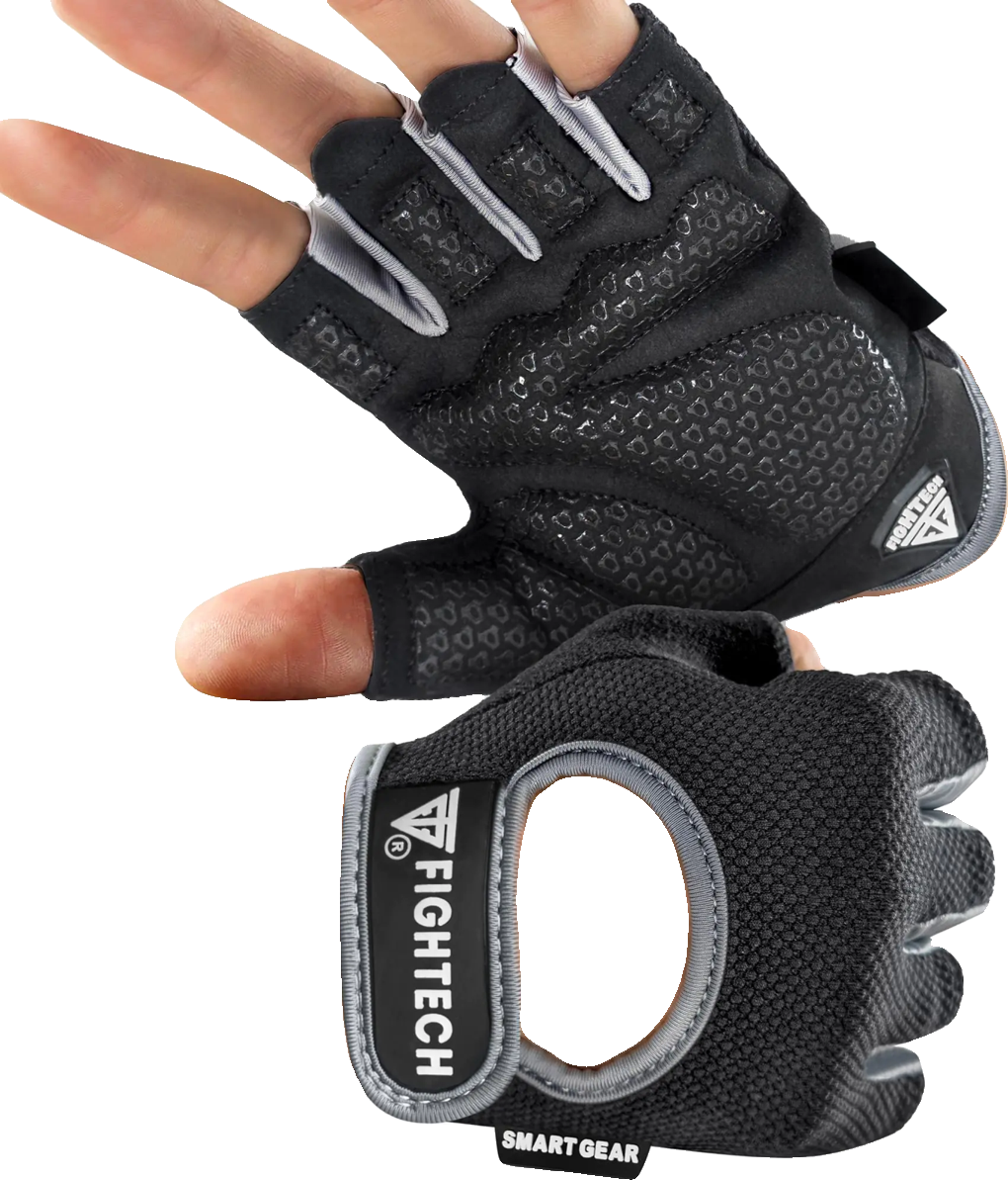 FIGHTECH Workout Gloves for Men and Women | Fingerless Weight Lifting Gym Gloves