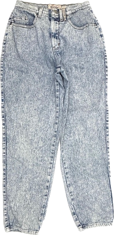 Vintage Speckled Wash Straight Leg Jeans