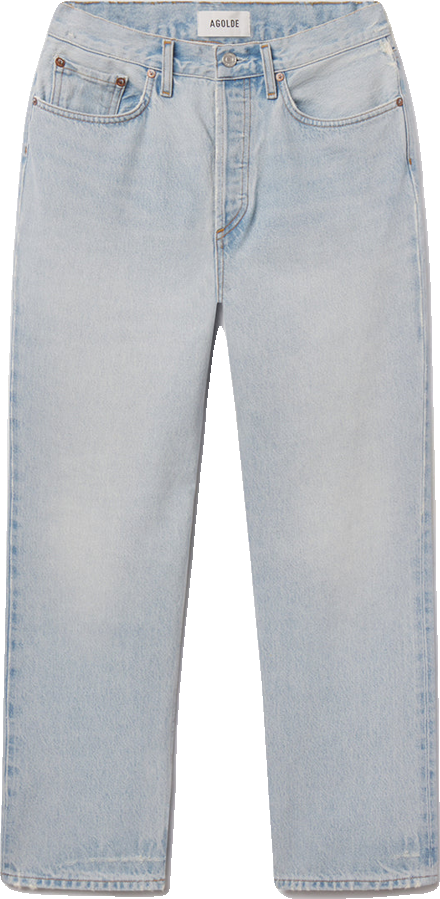 Vintage High-Rise Tapered Light Wash Denim