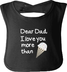 Dear Dad Ice Cream Cotton Baby Bib