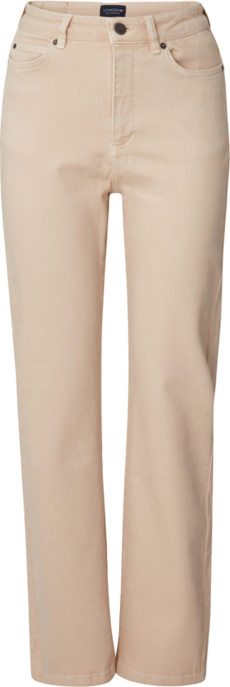 Stone Beige High-Rise Straight Leg Jeans