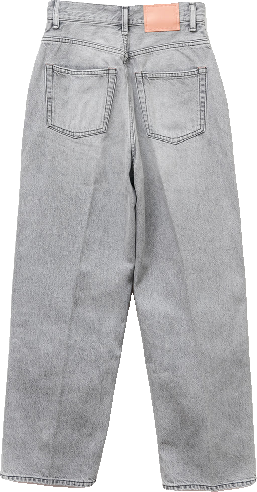Stone Grey High-Rise Tapered Jeans