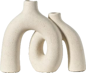 Nordic Matte Beige Ceramic Vase Set