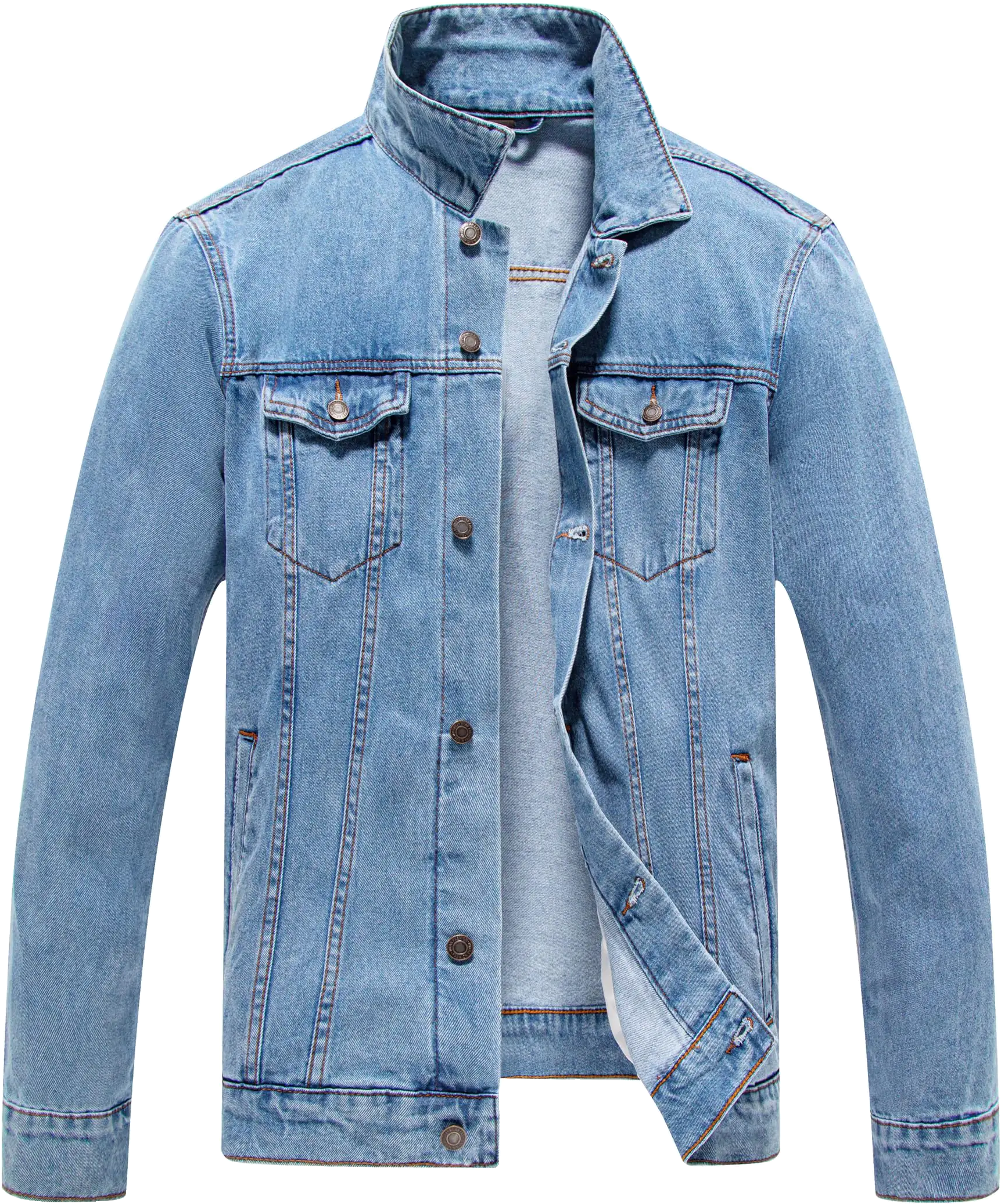 voeeron Mens Jean Jacket Soft Cotton Denim Jacket Men 4XL