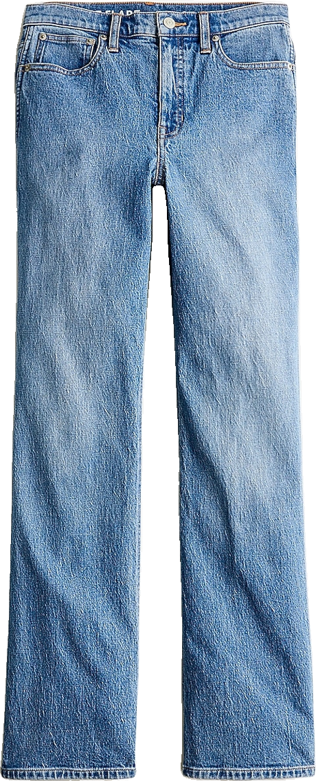 Indigo Wash Mid-Rise Flare Jeans