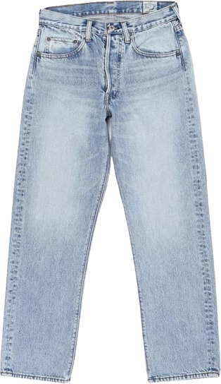 Light Wash High-Rise Tapered Denim Jeans