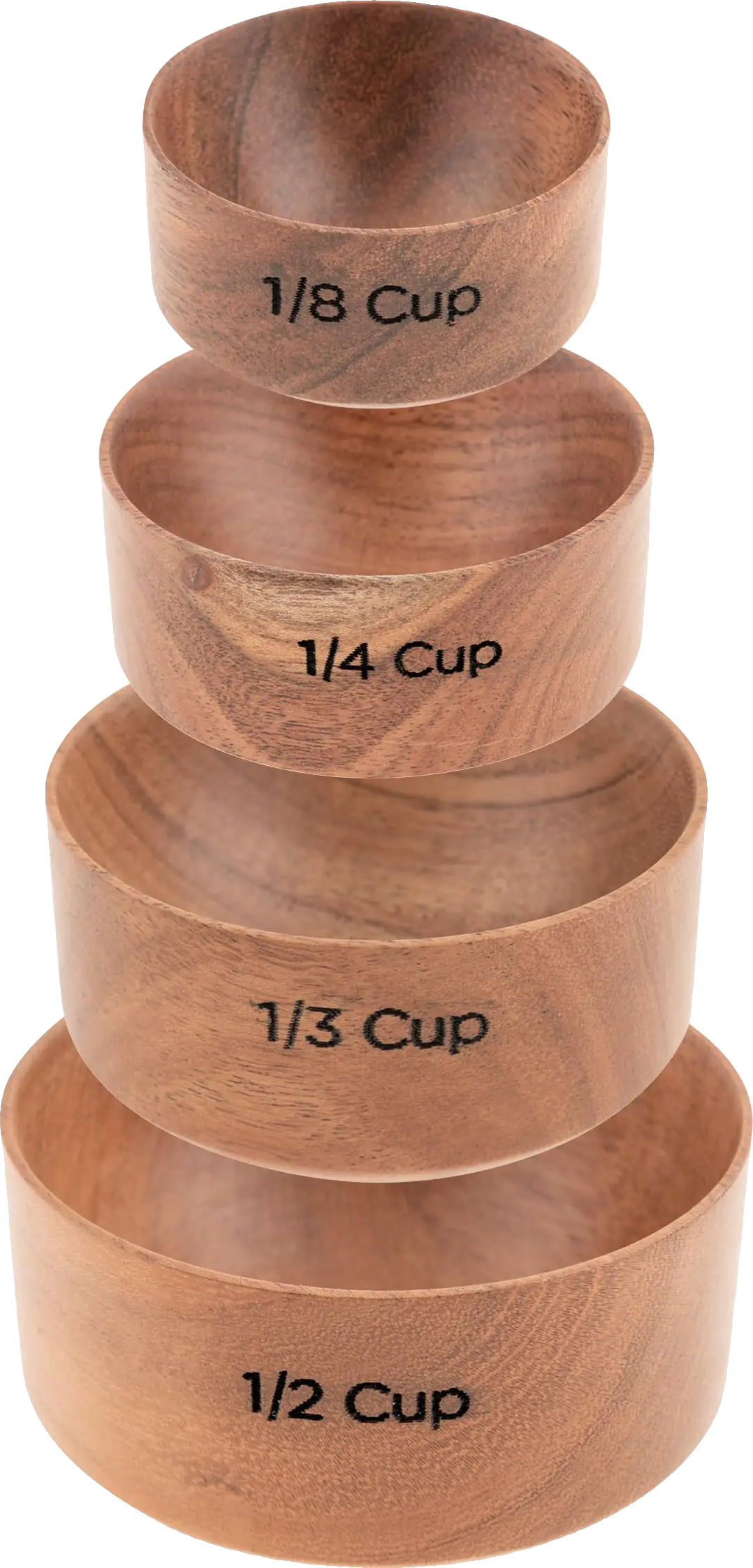 Karma Acacia Wood Measuring Cups Set of 4 Wooden Measuring Cups
