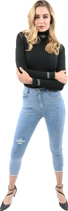 The Dabney Curvy Skinny Cropped Jeans