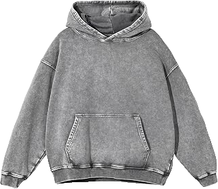 Vintage Acid Wash Oversized Cotton Hoodie