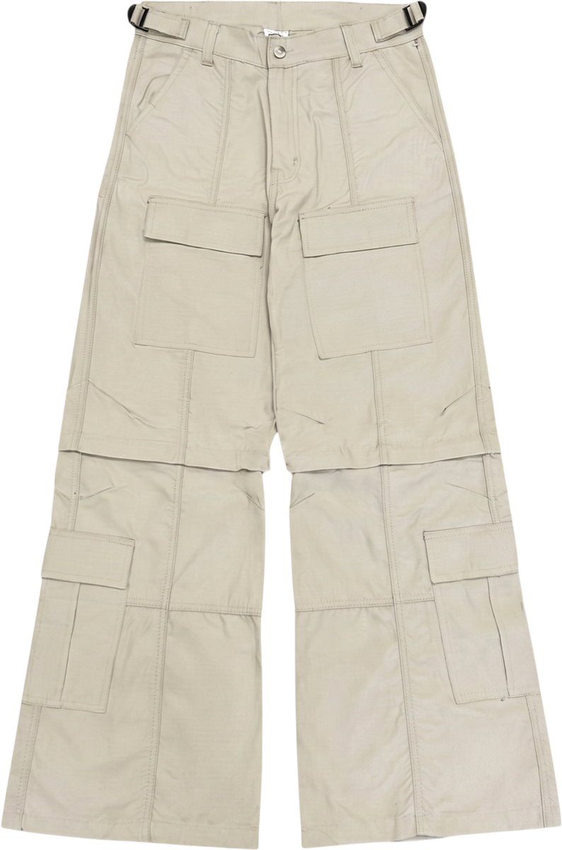 Light Khaki Convertible Cargo Trousers