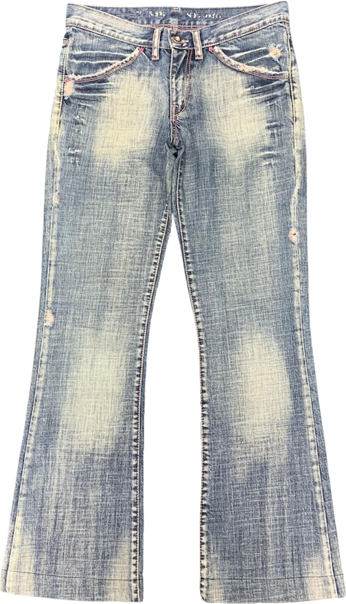 Indigo Wash Low-Rise Bootcut Denim